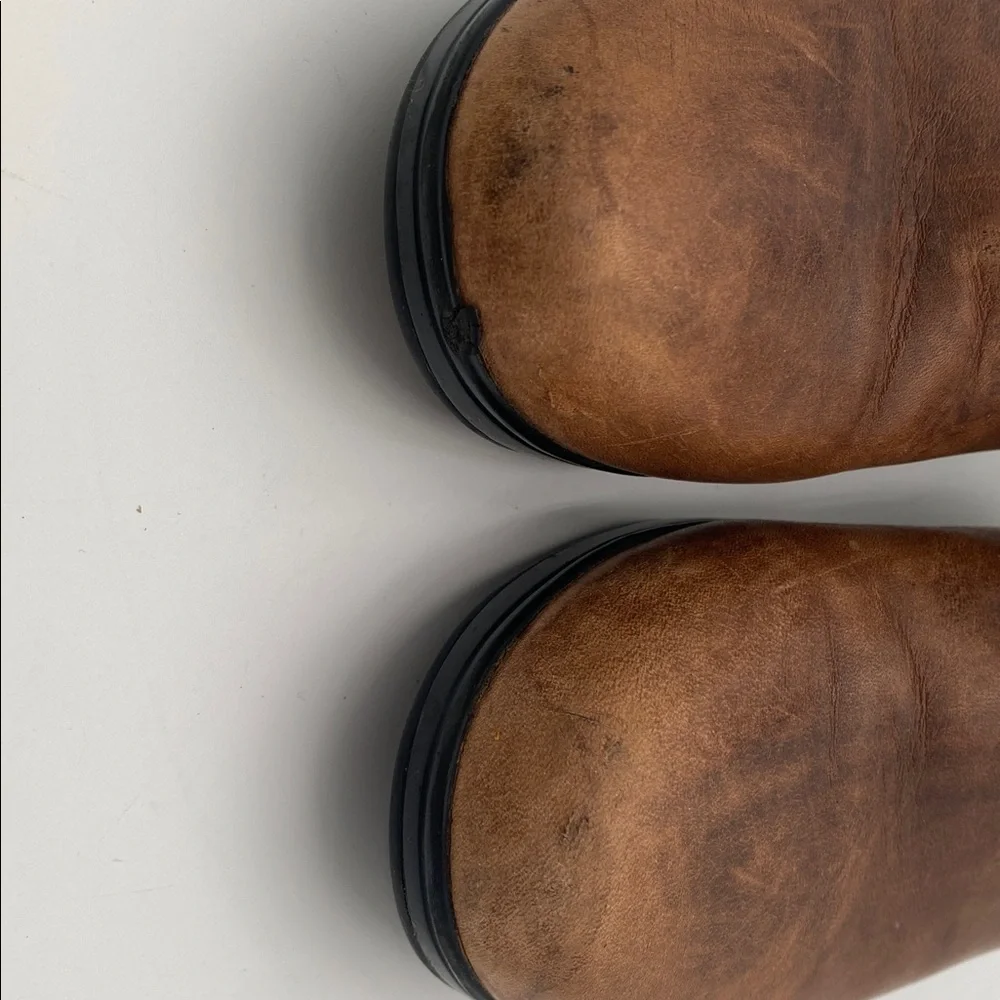 Cole haan Weatherproof Brown women 8B Leather Boots pull on casual office Y2K